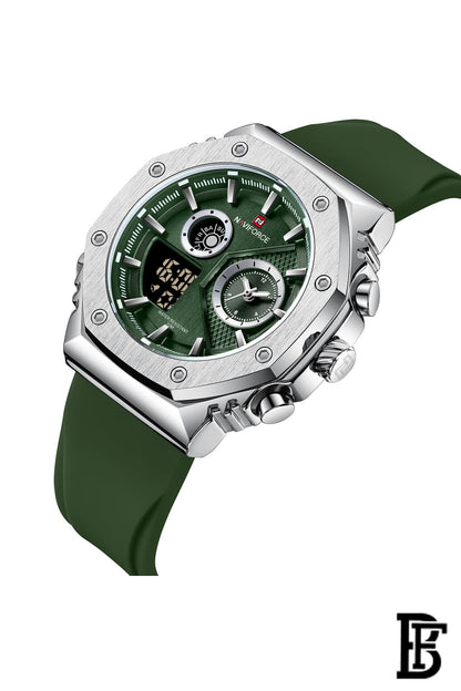 Naviforce NF9216T S/GN/GN    Men's Analog Leather Watch image 2