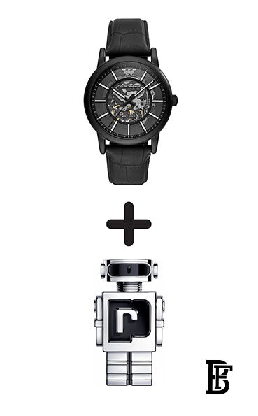 Emporio Armani Luigi Analog Black Dial Men's Watch-AR60008 + Gift perfume Tester 30 ml image 1