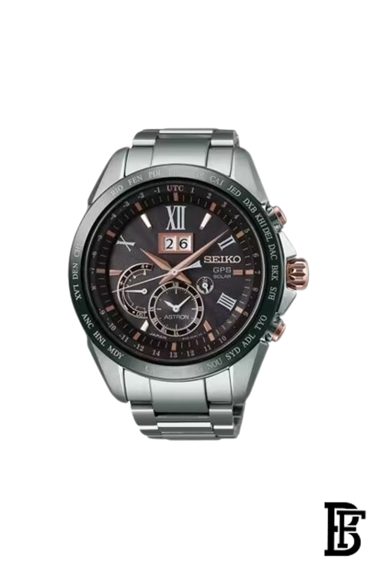 SEIKO Men's Hand Watch ASTRON Stainless Band, Black Dial SSE151J1 image 0