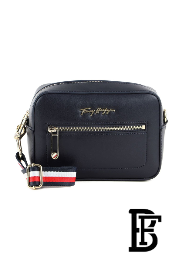 Tommy Hilfiger Navy Blue Leather Women Cross Body bag Aw0Aw12184– Elegant Everyday Crossbody image 0