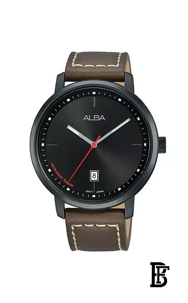 Alba AS9F43X Men's Leather Quartz  Analog Wrist Watch   Warranty from Elaraby Group image 0