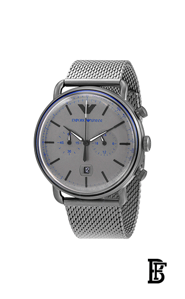 EMPORIO ARMANIMen's Chronograph Wrist Watch AR11383 - 43 mm - Silver image 2