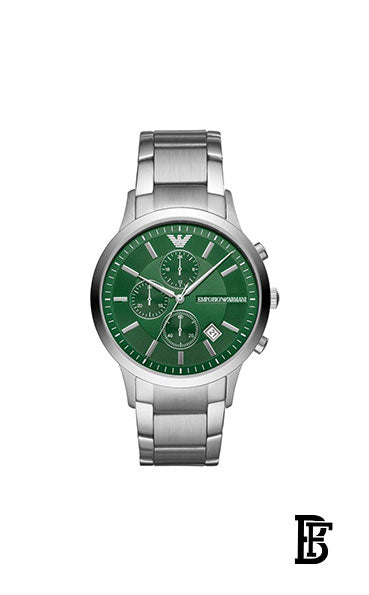 Emporio Armani Men's Chronograph Stainless Steel Watch (Model: AR11507), Silver + Gift perfume Tester 30 ml image 2