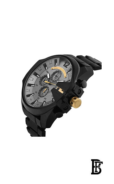DIESEL Men's Mega Chief Men's Grey Dial Stainless Steel Chronograph Watch DZ4479 image 2