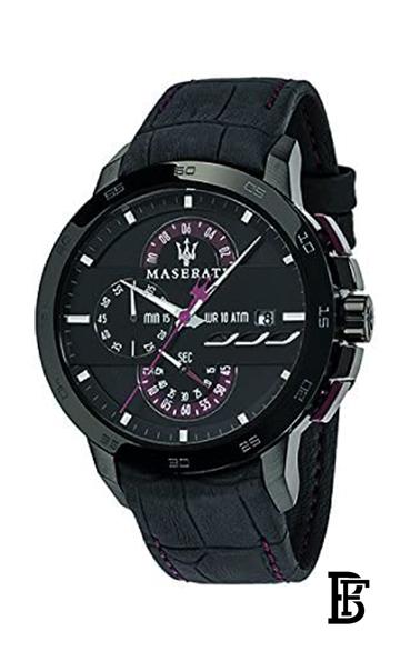 MASERATI Men's Ingegno Croc Embossed Leather Quartz Chronograph Watch R8871619003 image 4