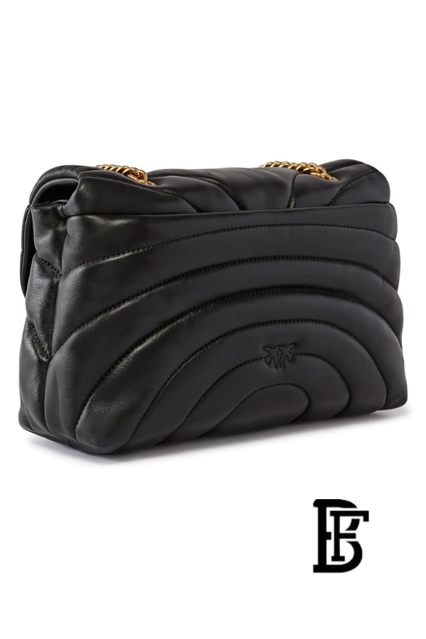 Pinko  Black Leather Women Handbag 100038A1Ex Z99Q  – Elegant Everyday Shoulder Bag image 3