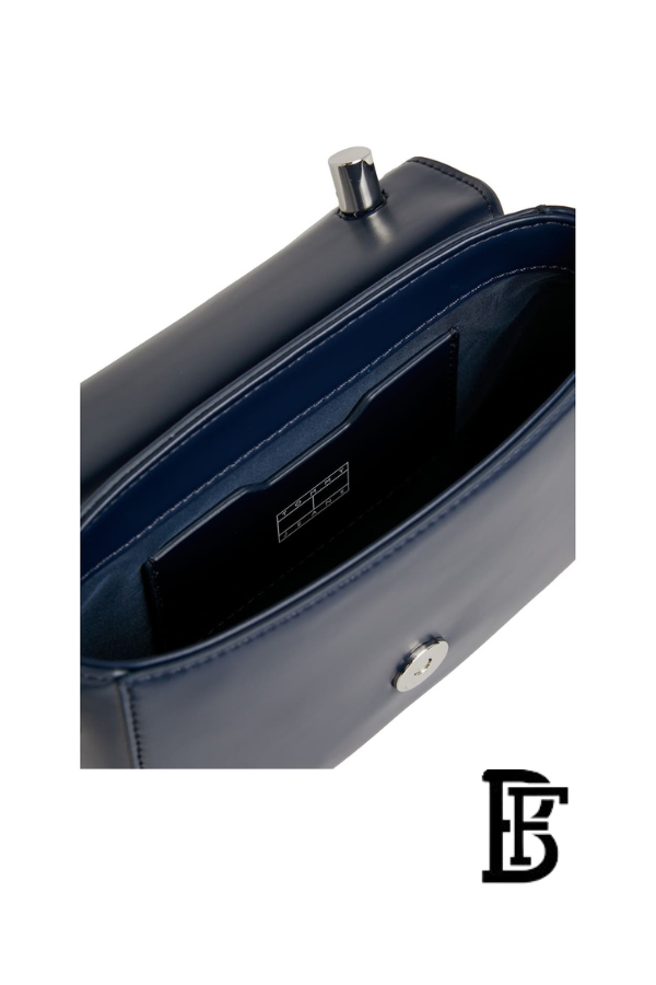 Tommy Hilfiger Navy Blue Leather Women Handbag Aw0Aw15811 – Elegant Everyday Shoulder Bag image 4