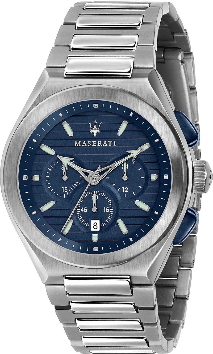 Maserati Triconic Men's Blue Dial Silver Watch - Model R8873639001