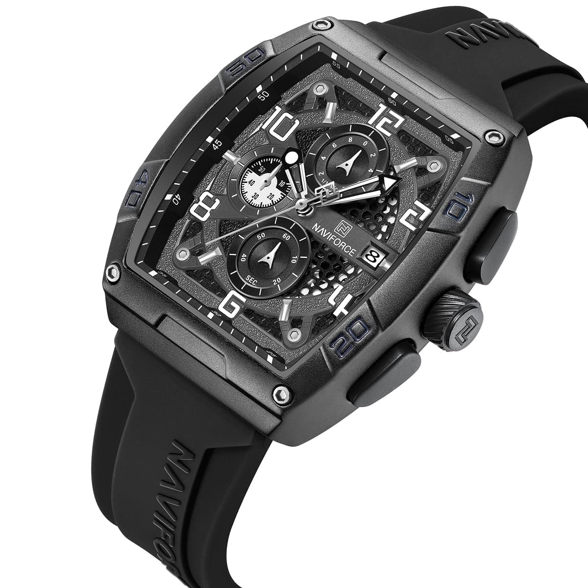 Naviforce Watch For Men NF8052-B-W-B
