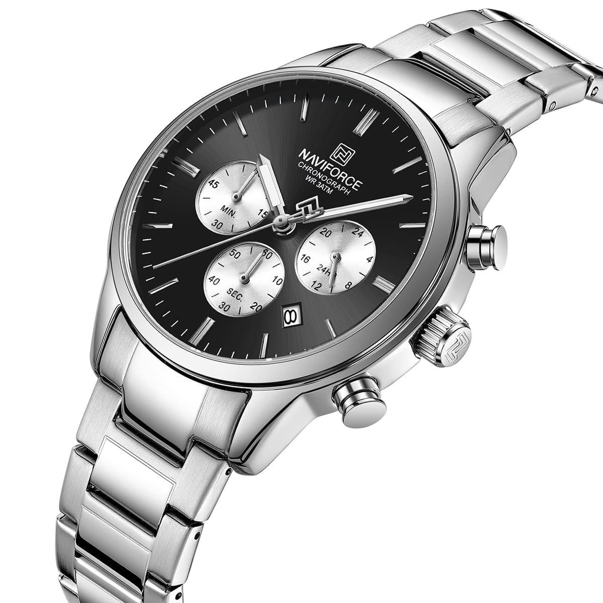 Naviforce Watch For Men NF8076-S-B-S