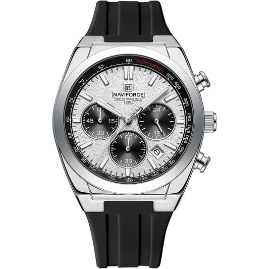 Naviforce Watch For Men S/W/B