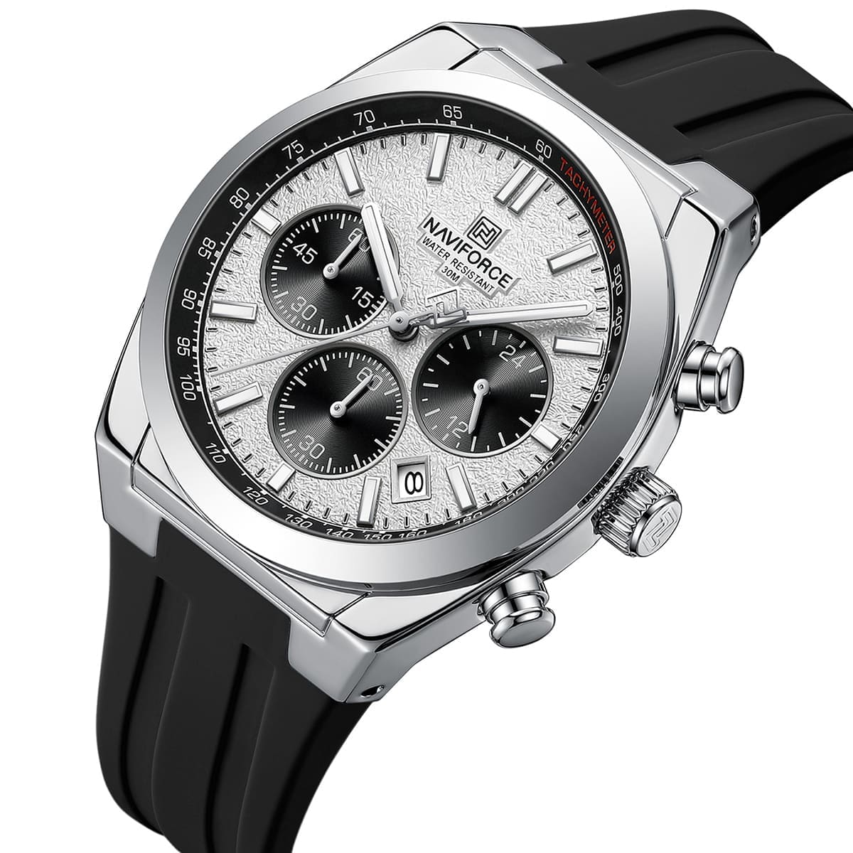 Naviforce Watch For Men S/W/B