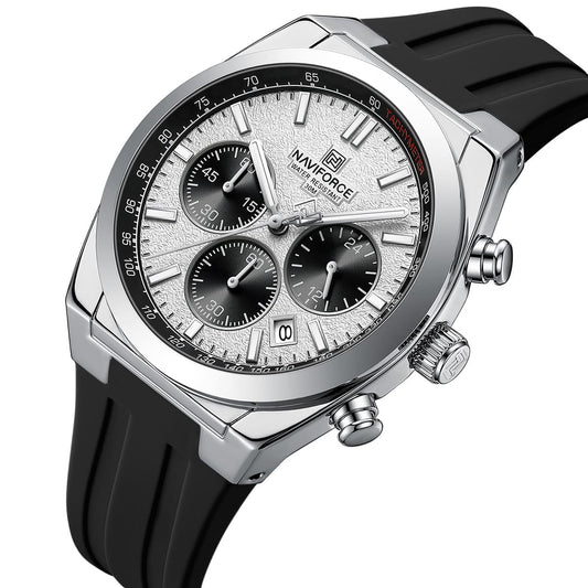 Naviforce Watch For Men S/W/B